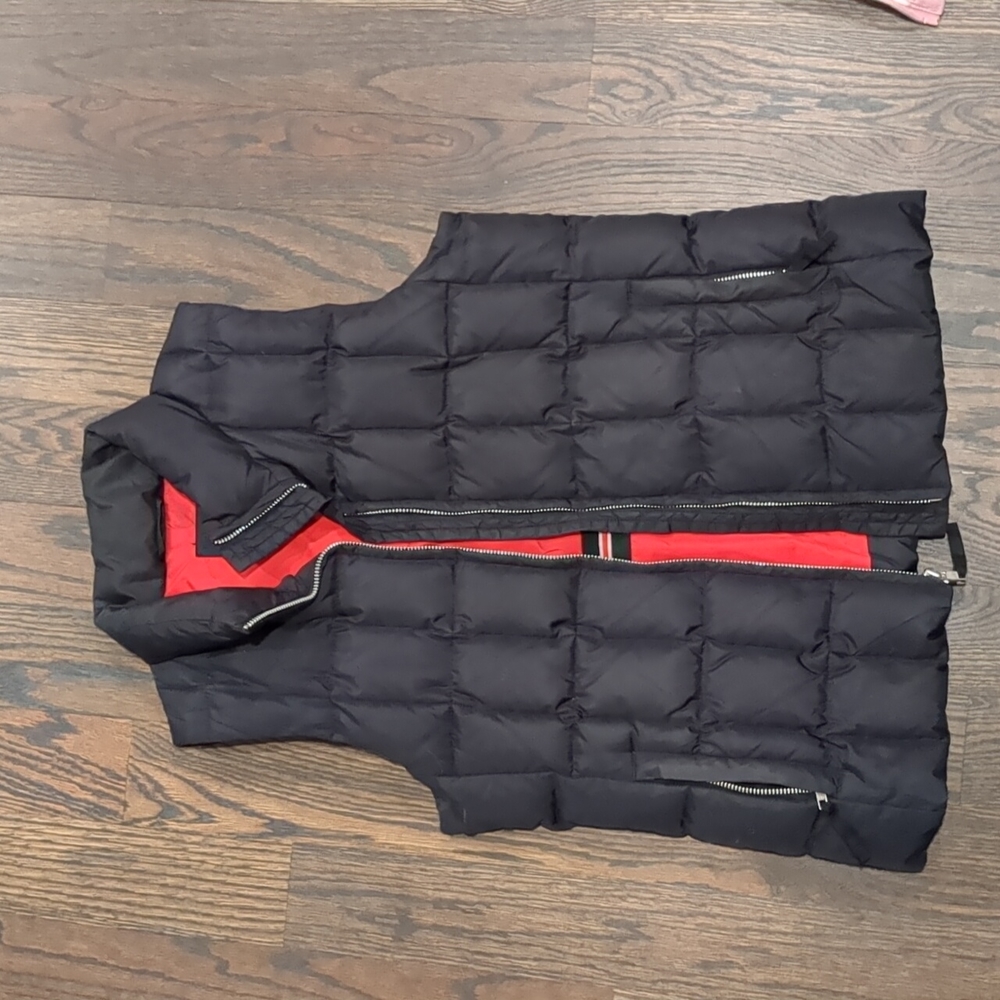 Women's black quilted vest